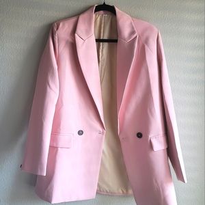 NWOT Long Oversize Blazer Jacket Pink size S